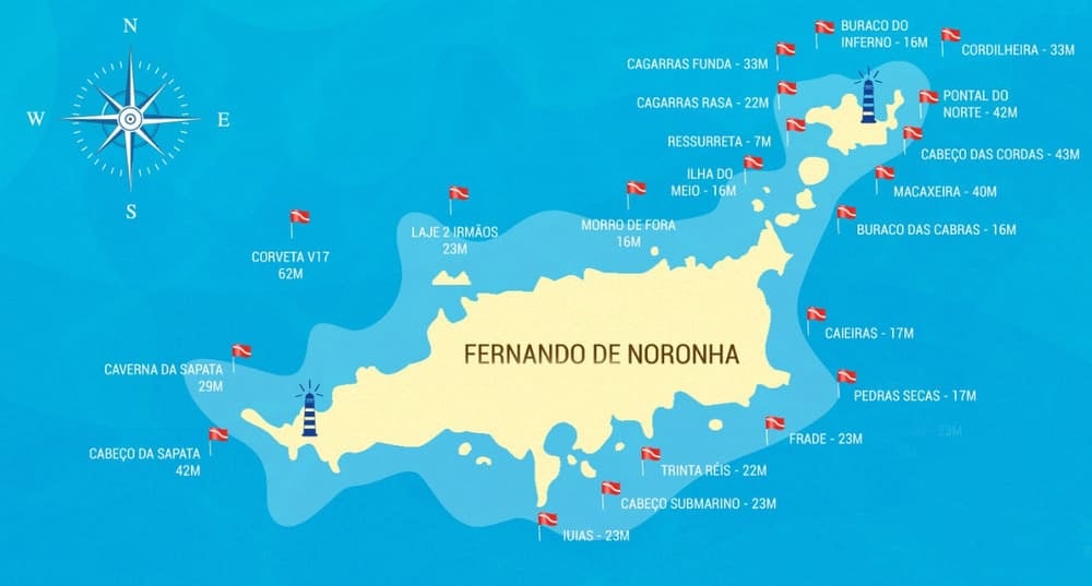 Diving Spots in Fernando de Noronha