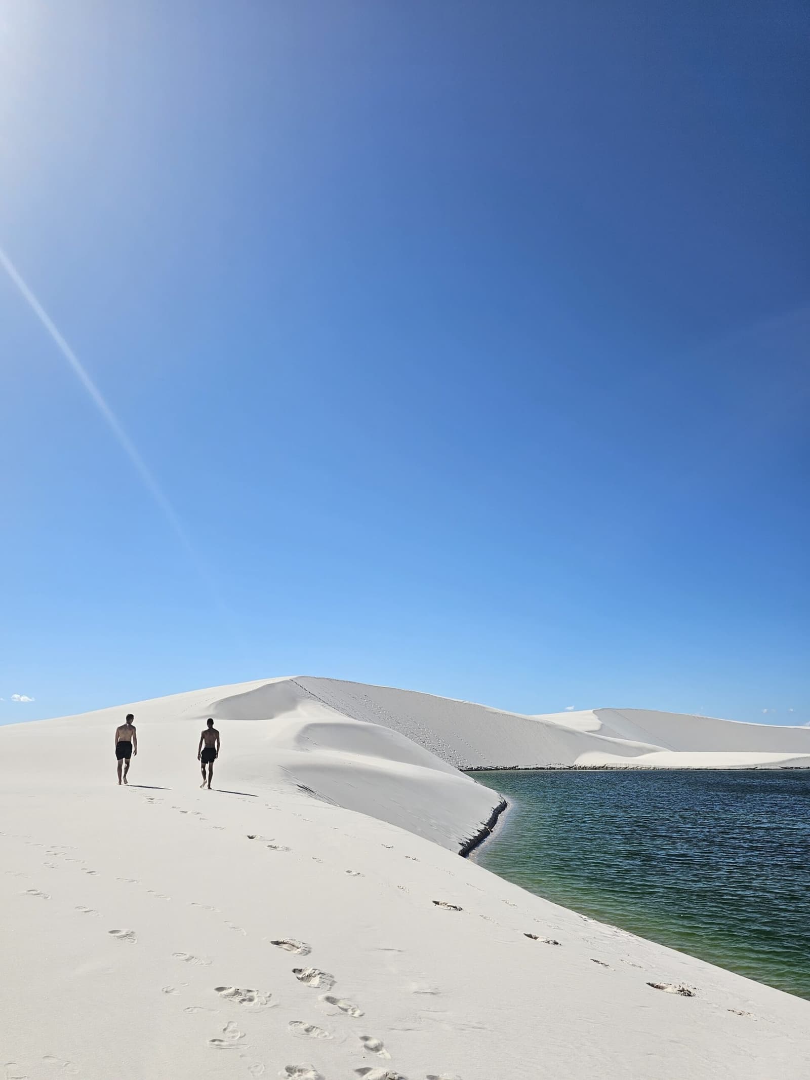 Barefoot and boundless, crossing dunes to the water's edge. Photo 2